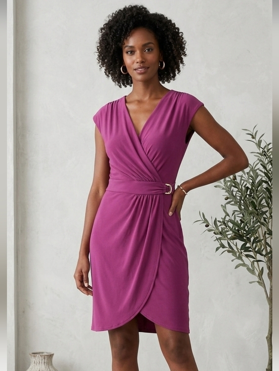 Charter Club Dresses & Skirts - Raspberry Radiance: The Perfect Faux-Wrap Dress
